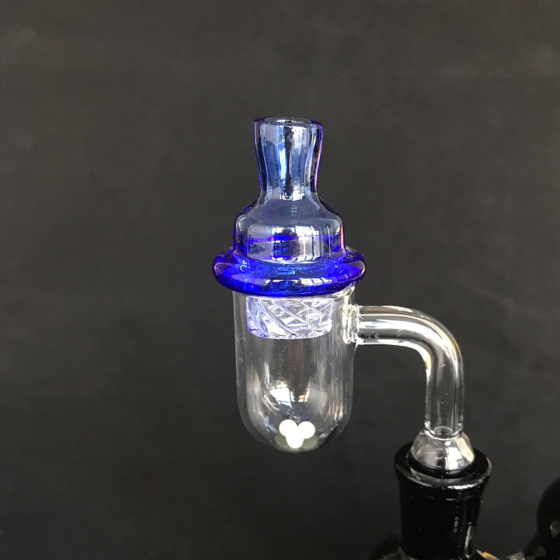 

Round bottom quartz banger with cyclone spinning carb cap 3pcs glow terp pearl for smoking accessories 25mmOD quartz nail