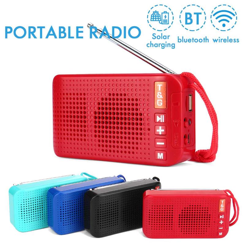 

TG184 6 Color wireless bluetooth speaker solar USB charging LED outdoor light external speaker small stereo FM radio