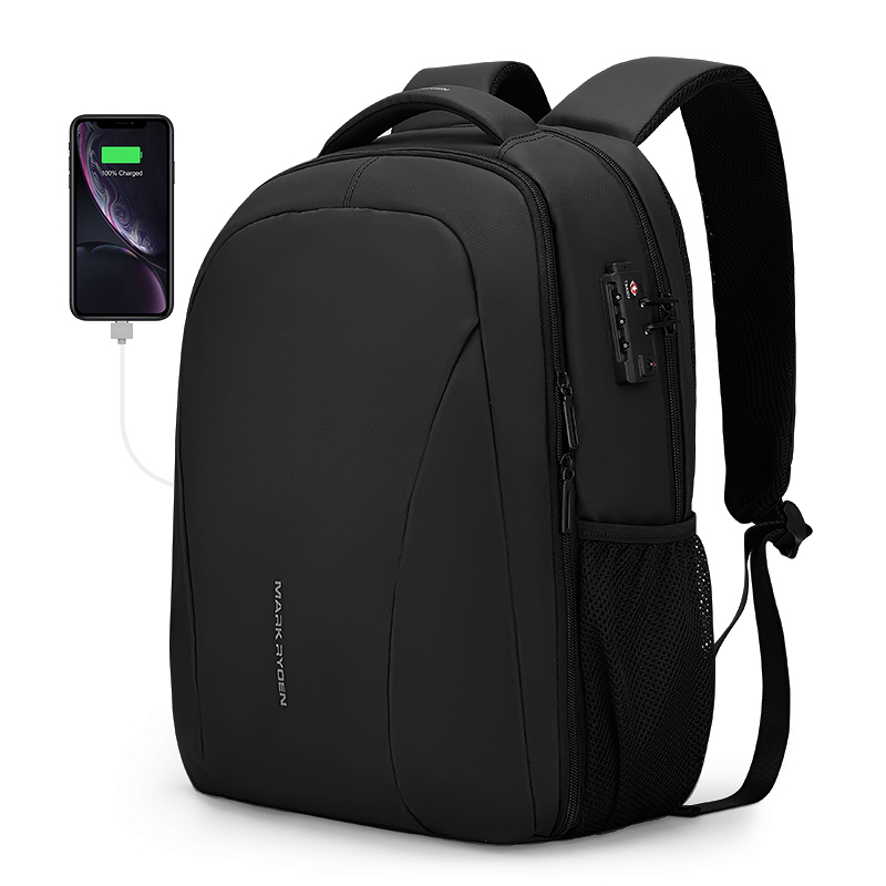 

Mark Ryden 15.6inch Laptop Backpack NO Key TSA Anti Theft Men Backpack Travel Teenage Backpack Bag Male Bagpack mochila T200602, Black