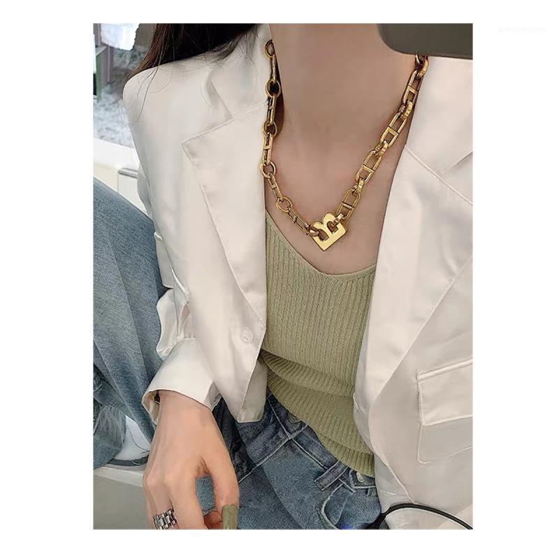 

Necklace Gold Plated Sweater Chain Minimalism 2022 Trend Chains, Silver