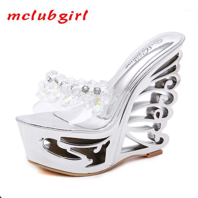 

Mclubgirl Women Sandals Leather Buttons Wristbands Metal Decorative Waterproofing Platforms Special Heel Sandals High Heels LFD1, Gold