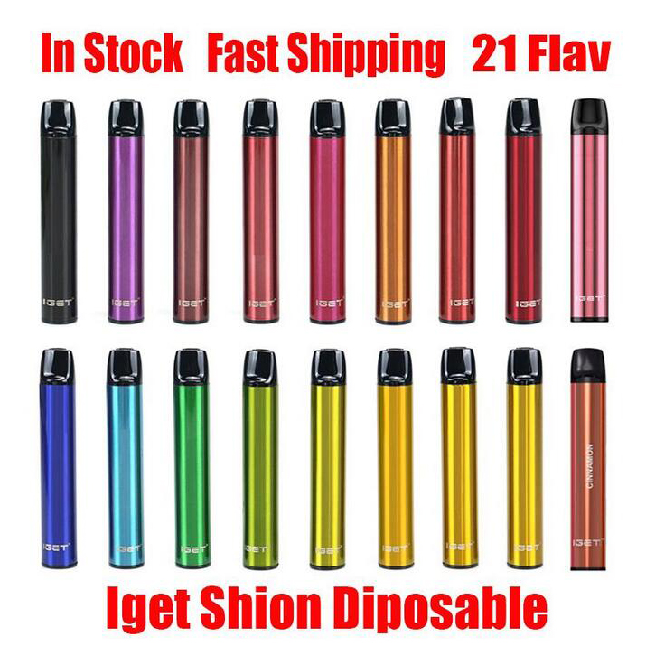 

100% Original IGET Shion Disposable Pod Device 600Puffs 400mAh 2.4ml Prefilled Portable Empty Vape Stick Pen Bar Max Air Puff Kit Genuine