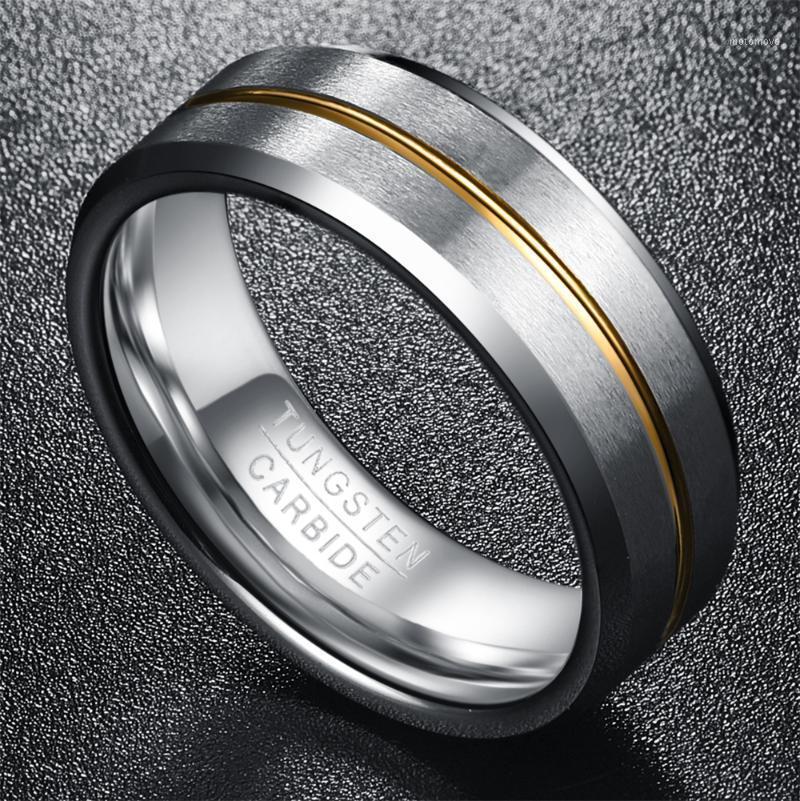 

JQUEEN 8MM Polished Beveled Tungsten Carbide Ring for Men Wedding Bands Aniversary Engagement Women Rings Comfort Fit1