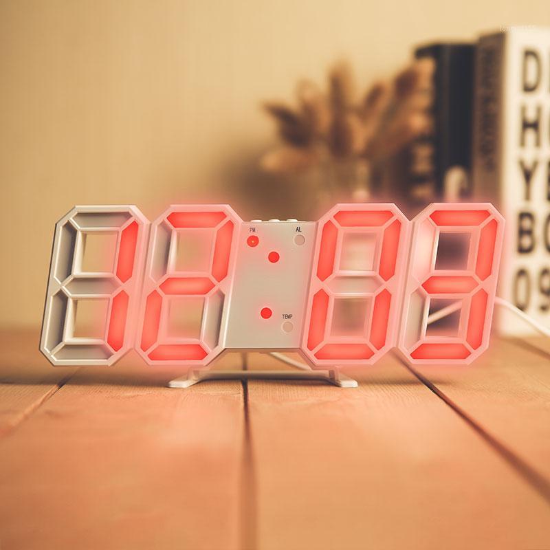 

Colorful 3D Large LED Digital Wall Clock 12/24 Hours Time Display Table Desktop Clocks Hanging Alarm Clock for Home Decoration1