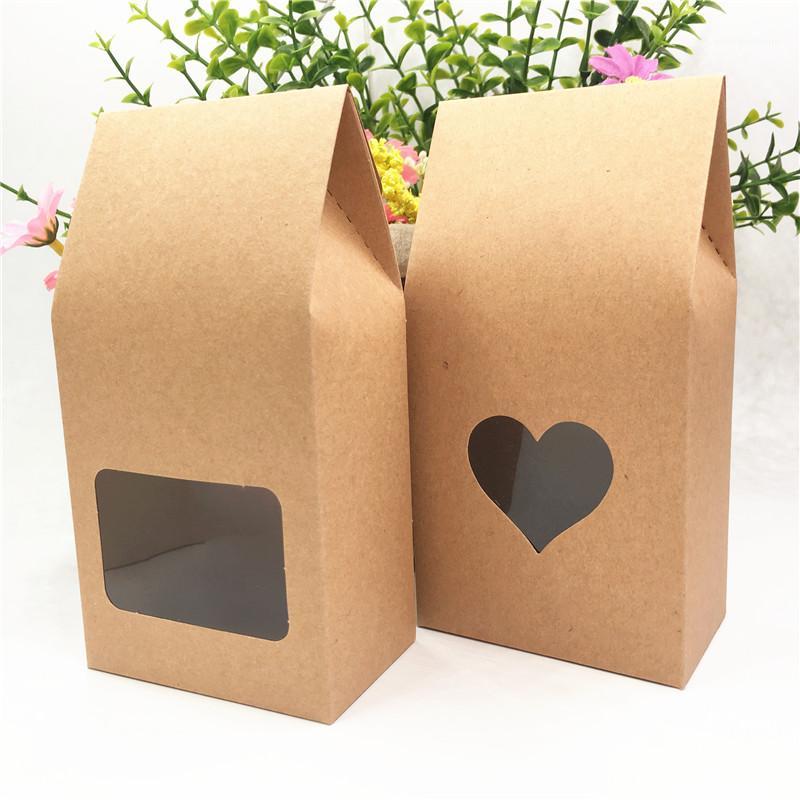 

24Pcs 8x5x16cm Multiple Styles Paper Box With PVC Transparent Square Window Love Heart Scented Candy Gift Packing Stand Box1