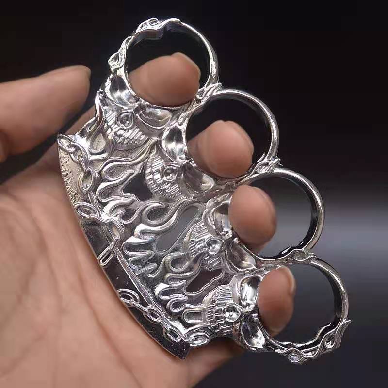 

123 Copper knuckles alloy ghost fire iron four-fingered tiger fist ring hand buckle legal self-defense martial arts iron fist ring hand