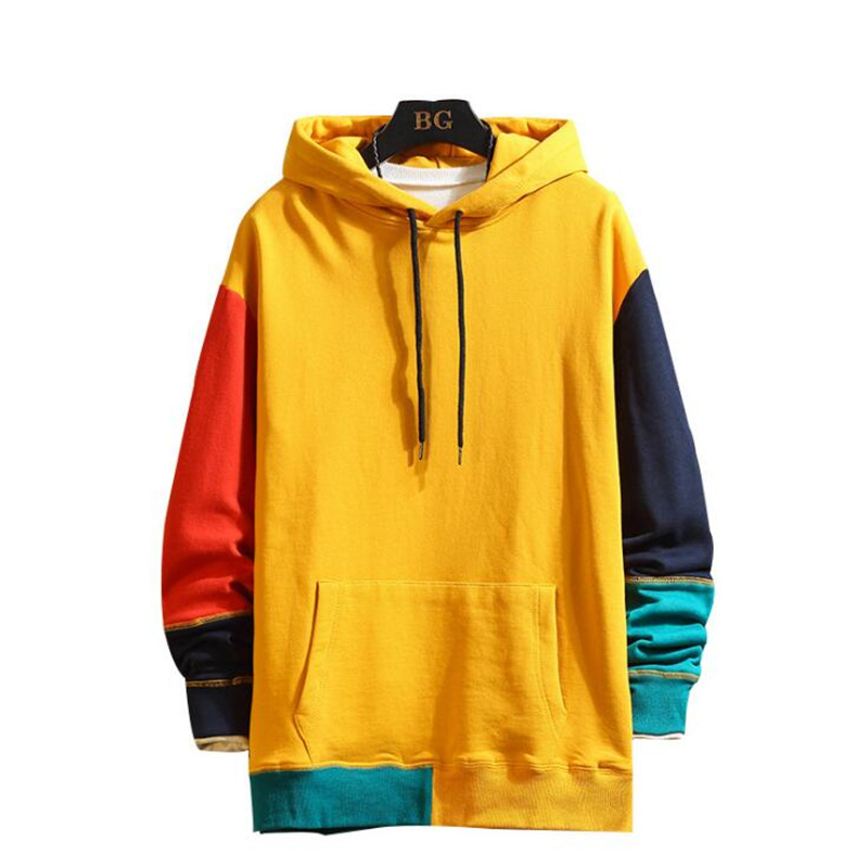 

2021 2021 Skin Contrast Color Casual Spring Hoodie Sweatshirt with Male Hood Plus Size 5xl C803, Gray.