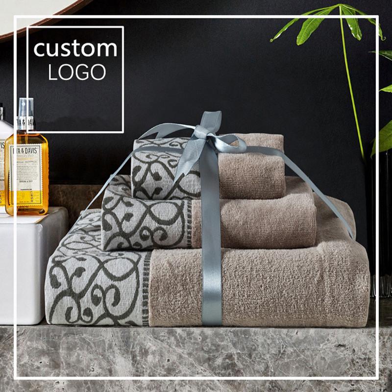 

Towel The Three Piece Set Of Grey And Elegant Cotton Bath Towels Instantly Absorbs Water Without Lint Quickly, Gray
