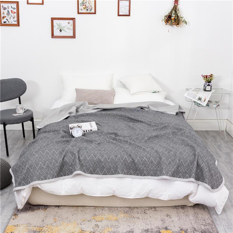 

100% cotton knitted cover blanket for sofa and bed soft and comfortable spring summer quilted for children adult