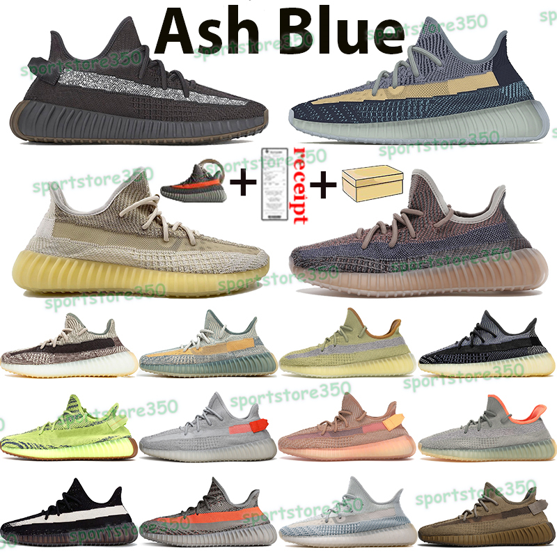 

2021 Top ash pearl stone blue men running shoes cinder carbon earth yecheil clay zyon black white oreo natural reflective women sneakers box, Double box