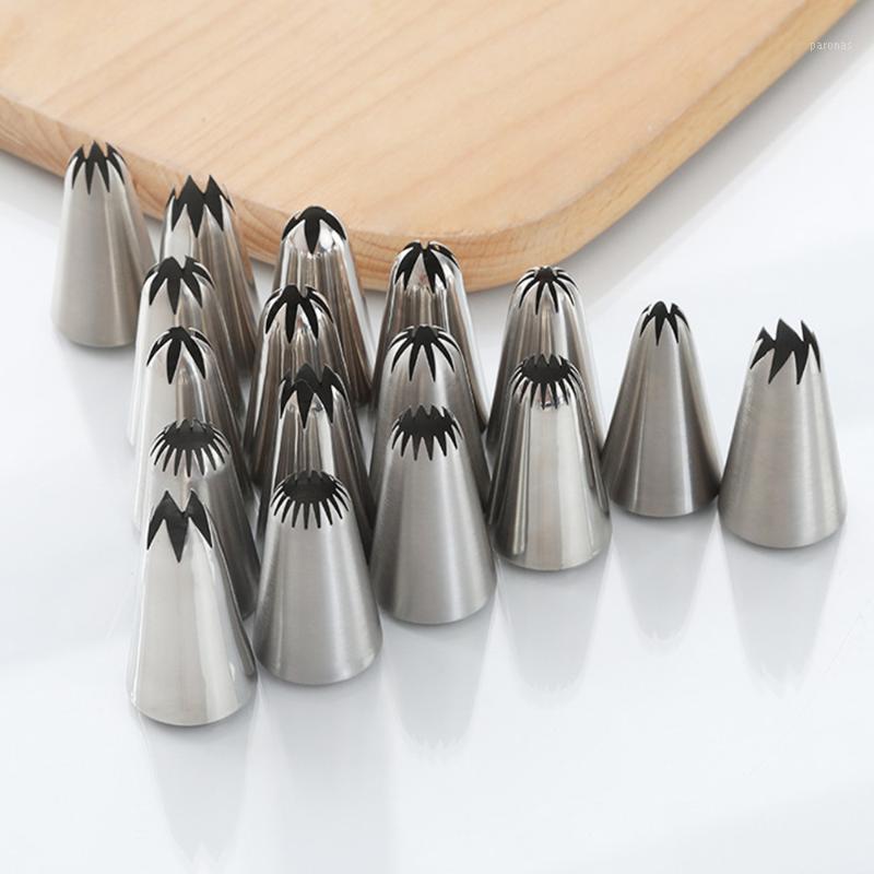 

10pcsBig Size Russian Pastry Icing Piping Nozzles Stainless Steel Decorating Tip Cake Cupcake Decorator Rose Accessories Kitchen1