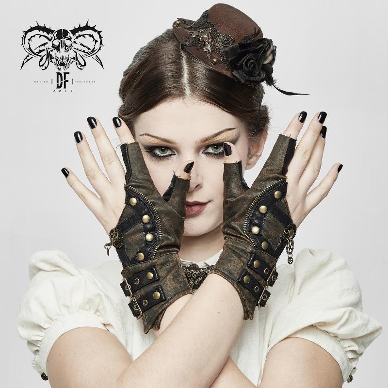 

Devil Fashion Women's Steampunk Gloves Punk Novelty Stage Performance Fingerless Gloves