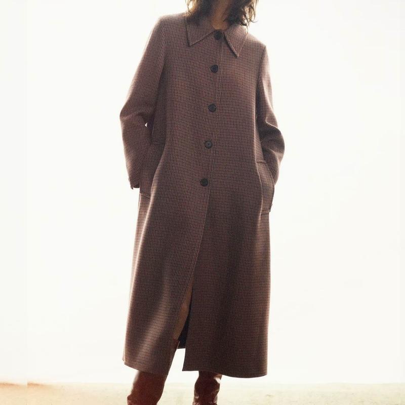 

Oversized Women Woolen Long Trench Fall 2021 New Fashion Modern Lady Loose Outerwear, As photo