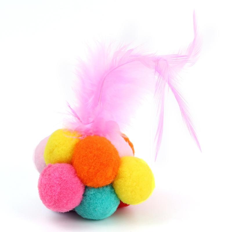 

Beautiful Cat Toy Interactive Pet Kitten Feature Cat Toys Catnip Scratcher Playing Ball Toys Bell For Cats Kitten Pet Products