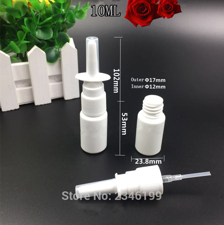 

5ML 10ML 15ML 20ML 30ML 50ML,100pcs/Lot White Plastic Spray Bottle, DIY Nasal Container,Empty Packing Bottle,