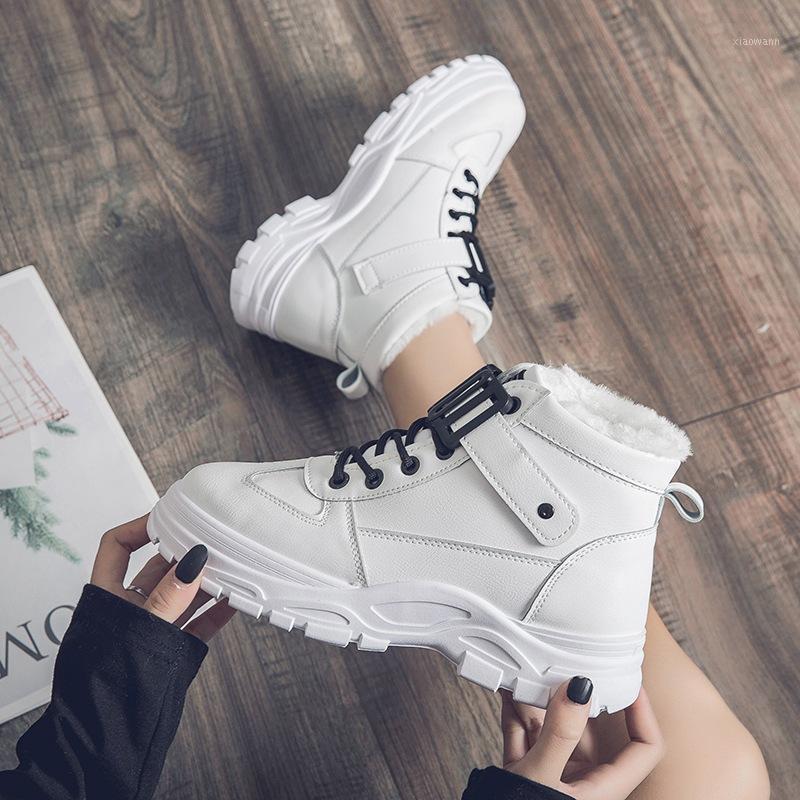 

Women Winter Snow Boots 2020 New Fashion Style High-top Shoes Casual Woman Waterproof Warm Woman Boots Platform1, White