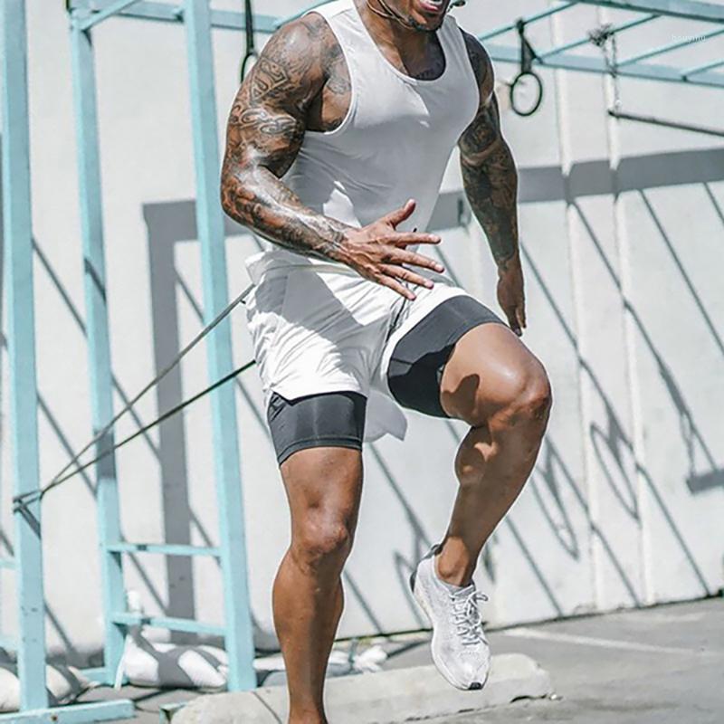 

Oeak 2020 Summer Running Shorts Men 2 in 1 Sports Jogging Fitness Shorts Training Quick Dry Mens Gym Men Sport Short Pants1, Black