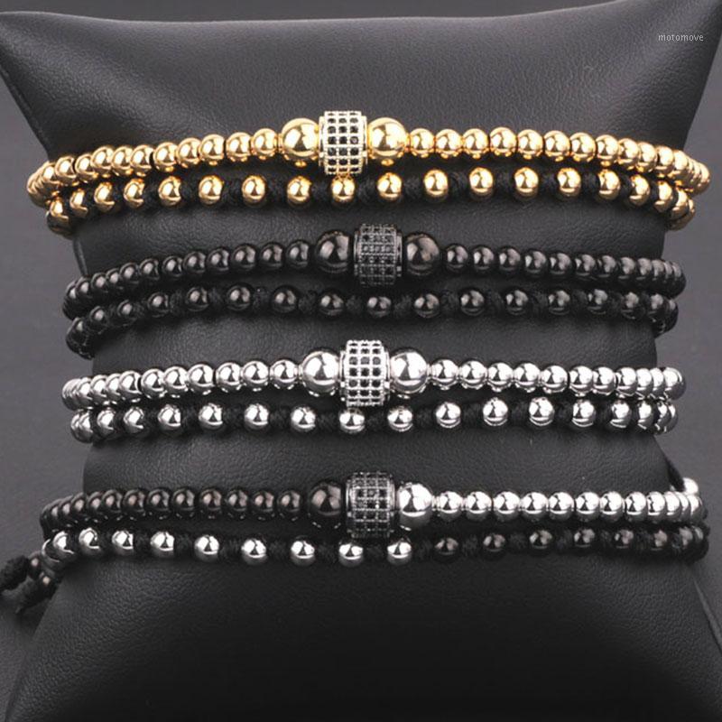 

New Design Stainless Steel Beaded Handmade Knot Cute Design CZ Charm Bracelet Jewelry For Men1