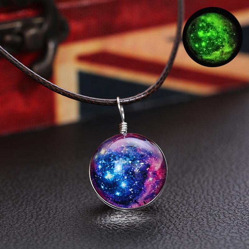 

Fashion Luminous Stars Pendant necklace For Women galaxy necklace Shine in the Dark Pendant Gift Party Jewelry