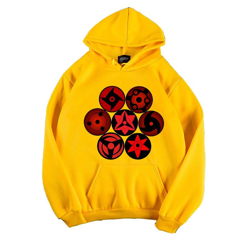 

Hoodies Unisex Harajuku Japanese Anime Uchiha Clan Sharingan Printed Hoodie Streetwear Fashion Casual sweatshirt Coat, White