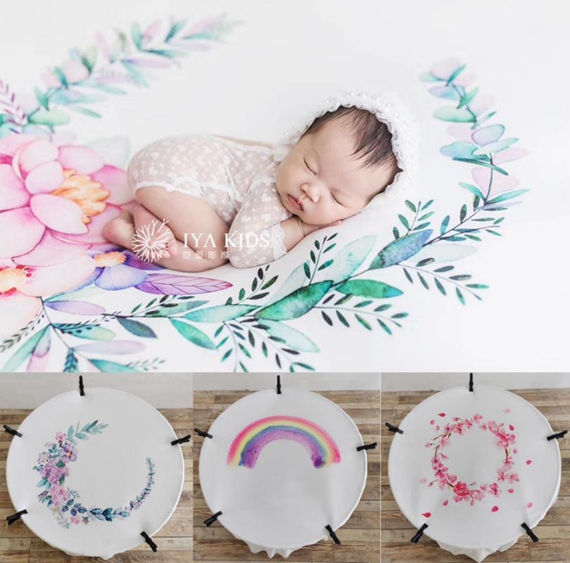 

150*150cm Baby Photography Blanket Floral Baby Background for Photo Studio Newborn Photography Prop Backdrop ,#P24811, 11