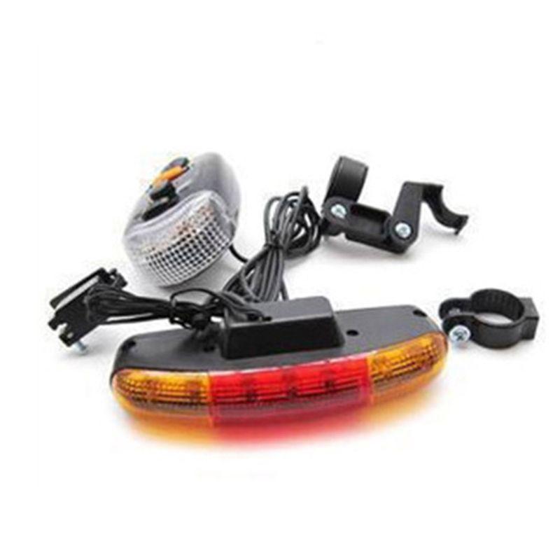 

LED Bicycle Turning Light Bike Tail Lamp Electric Horn Brake Lamp for Safe Cycling Hiking Outdoor Bell Siren Dustproof Riding