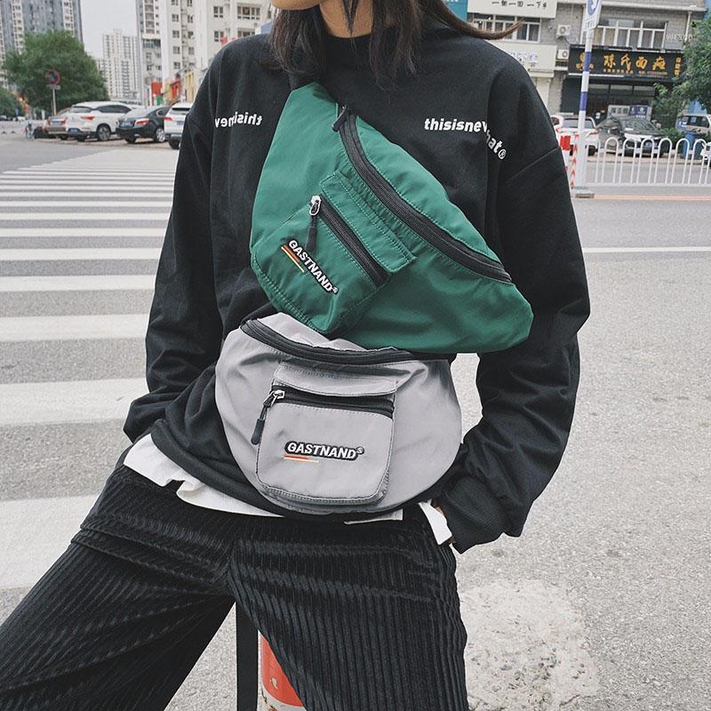 

New Fanny pack Street style Women Waist Belt Bag Phone Pack Oxford Hip hop Crossbody Chest Bags Large capacity Motion Waist Bag1, Sky blue