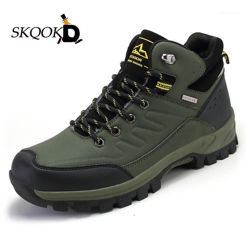 

Hiking Shoes Men Snow Boots High Top Sneakers Winter Waterproof Zapatos De Hombre Outdoor Boots Men Fur High Quality Buty Meskie1, Black