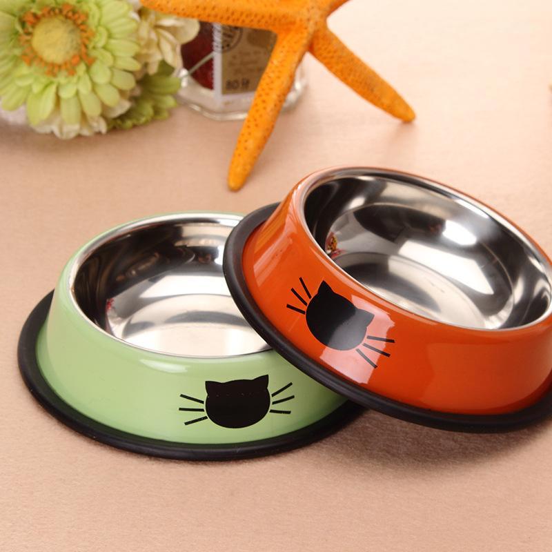 

2Pcs Dog Cat Bowls Stainless Steel Pets Drinking Feeding Bowls Pet Supplies Non-Slip Small Dogs Cats Water Bowl Pet Tools1