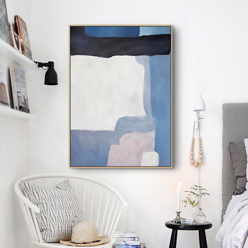 

Nordic Abstract Blue Texture Wall Art Canvas Poster and Print Canvas for Living Room Morden contracted Home Decor No Frame1