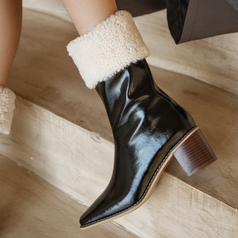 

2021 New Fashion Genuine Leather Ankle for Women High Woman Shoes Winter with Basic Boots 34-40 H8a2, Brown