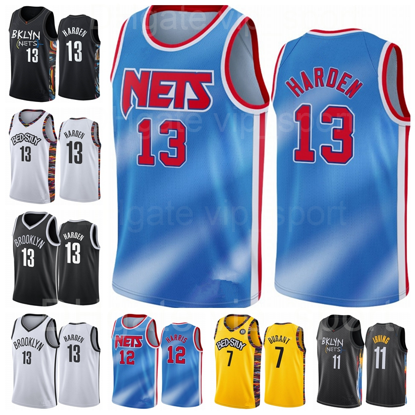 

Basketball 13 James Harden Jerseys 11 Kyrie Irving 7 Kevin Durant 1 Bruce Brown 8 Jeff Green City Earned Classic Edition Black Blue, Photo