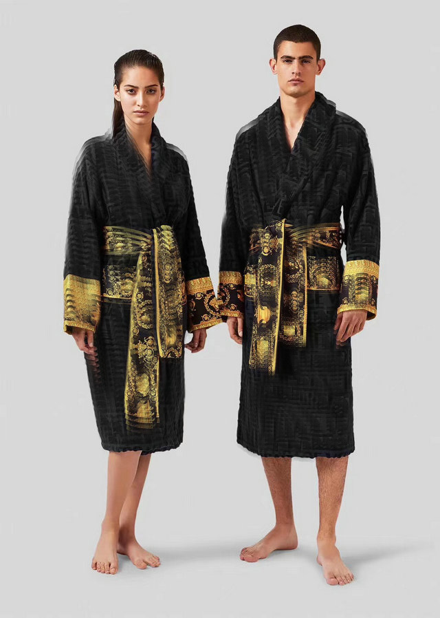 

6 colors 100% cotton Top quality women men Bath Robe European and American style Supplies F ---4XL66, Yellow