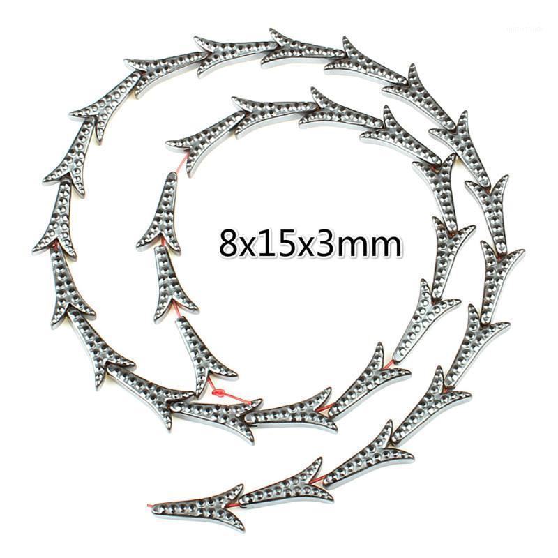 

Natural Stone Hematite Arrow Shaped Loose Beads 8x15x3mm Black Arrow Beads for DIY Bracelet Necklace Ornaments (15 Inch)1
