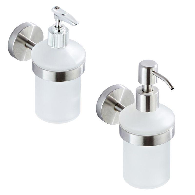 

200ml Stainless Steel Wall Mounted Soap Dispenser Bathroom Manual Press Pump L4MB