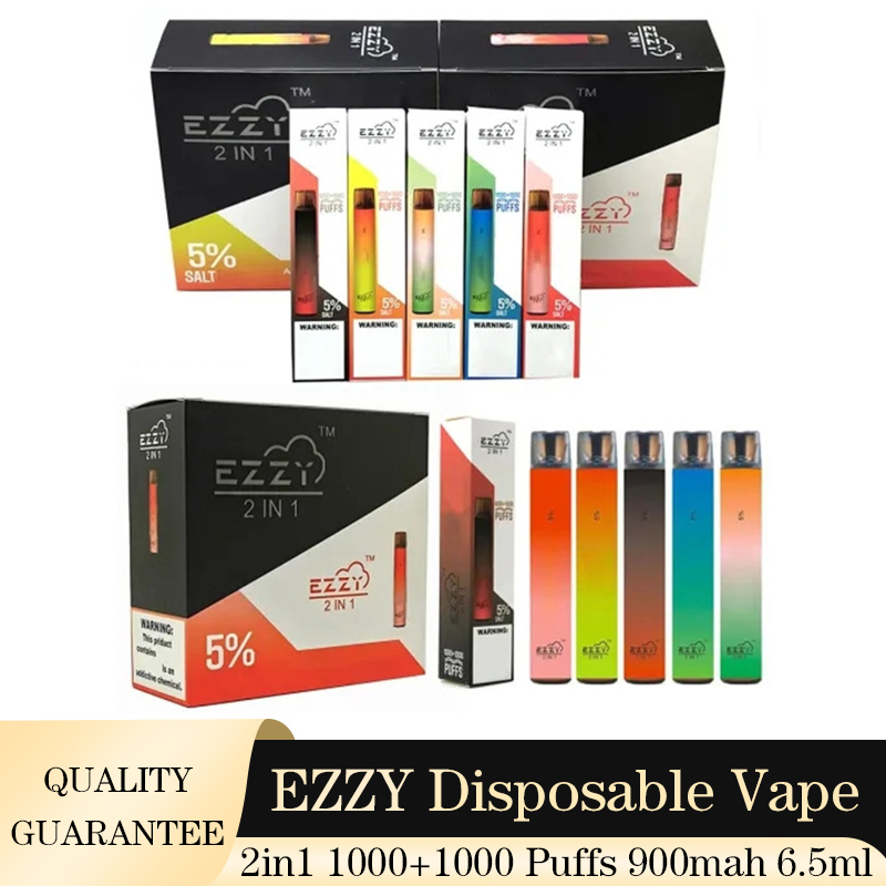 

High Quality EZZY Super 2 in 1 Disposable Vape Pen Pods Device 2000 Puffs 6.5ml Cartridges Pods 900mAh Battery Vapes