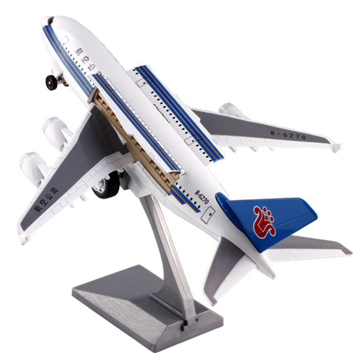 

9" Metal Plane Model 1:100 Air Bus Diecast A380 Emirates Airlines Pull Back Replica With Sound Light Kids Toys