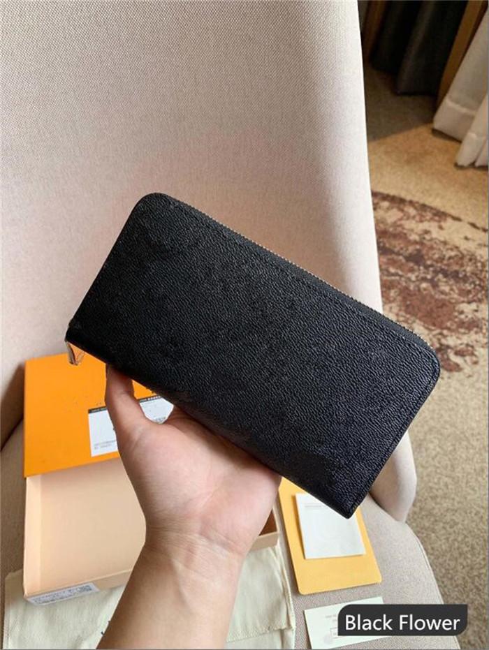 

HH men /women long wallet zipper letter flower Luxury Designer wallets purses zippy clutch pu leather purse card holder, Without box