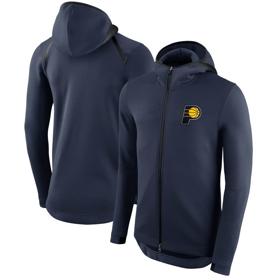 

Indiana Pacers Men Training Sweatshirt Showtime Therma Flex Performance Full-Zip Hoodie, Black
