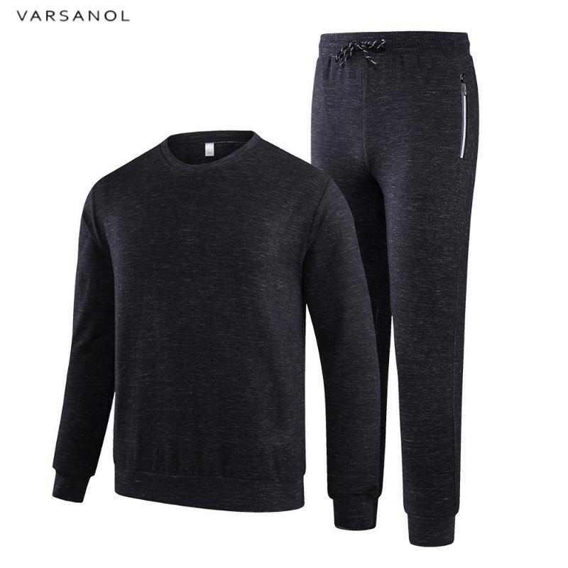 

Varsanol Tracksuits Men Tracksuit Set Solid Sweat Suit Men Track Suits Set Coat+Pants Outwear SportsSuit Jacket and Sweatpant, Black tz080