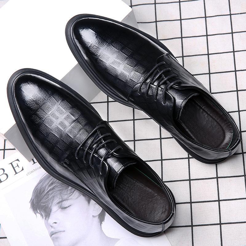 

Men's dress shoes spring and autumn new business casual genuine leather British black leather shoes for men EB-031, Black single shoes