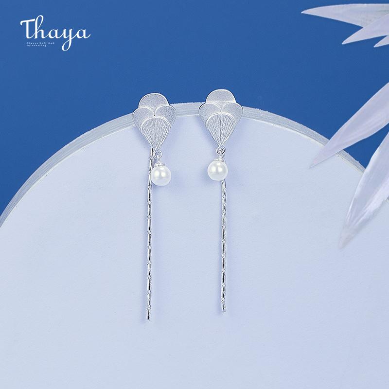 

Thaya Fashion Jewelry For Women Fish Scales Earring Dangle Zircon Silver Color Piercing Earring Design Jewelry 2021 Trend Gift