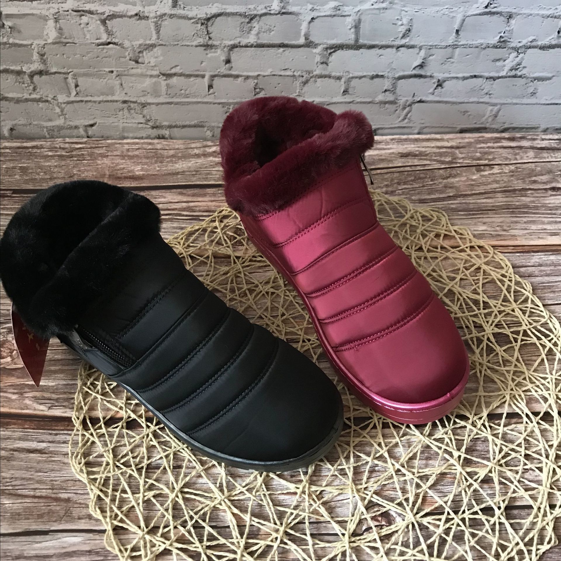 

2020 Comfortable New 2020 High-quality Snow Fashion Footwear Women's Shoes Round Toe Boots Gdor, Red