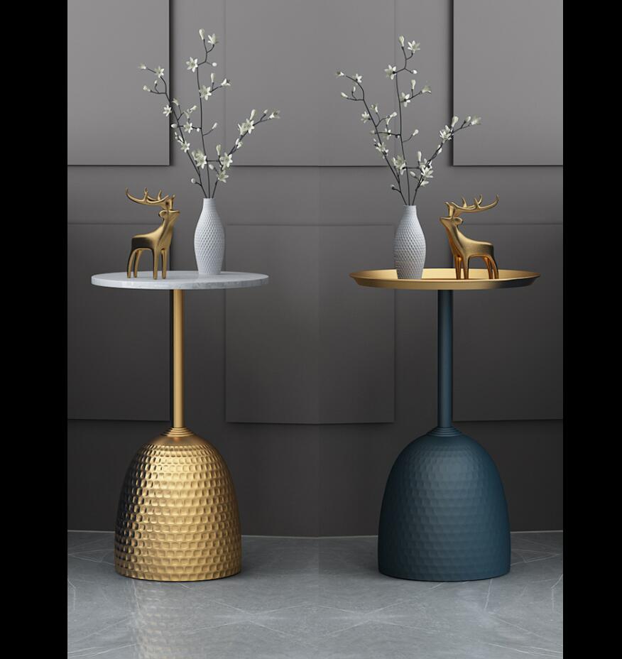 Side table simple and creative light luxury iron tea tables sofa side table simple small round table corner tables-image-632336044