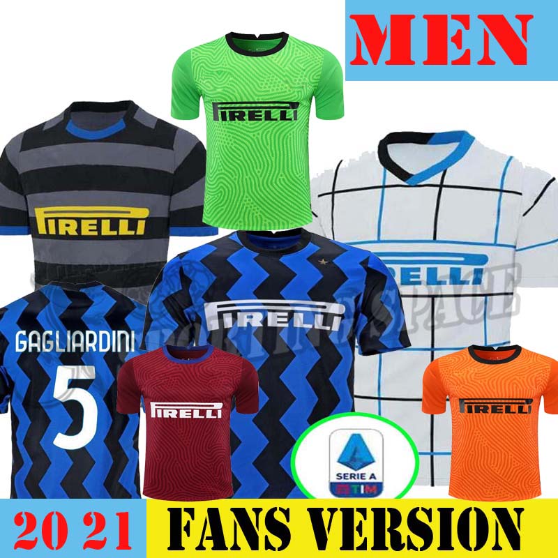 

2021 Inter LUKAKU ERIKSEN LAUTARO Milan soccer jerseys 20 21 goalkeeper BARELLA maillots de football jersey maglia da calcio Men 3XL 4XL GK, Black;yellow