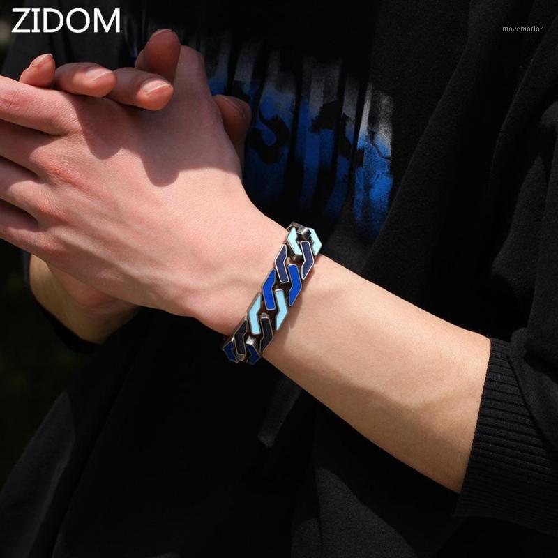 

Men Hip hop bracelet High quality personality geometric vintage male bracelets Hiphop jewelry fashion gifts1