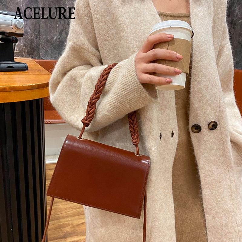 

ACELURE Elegant Ladies Small Shoulder Crossbody Bags Fashion Vintage Fashion Messenger Handbags Ladies Shoppin Purse Flap Bags, Black