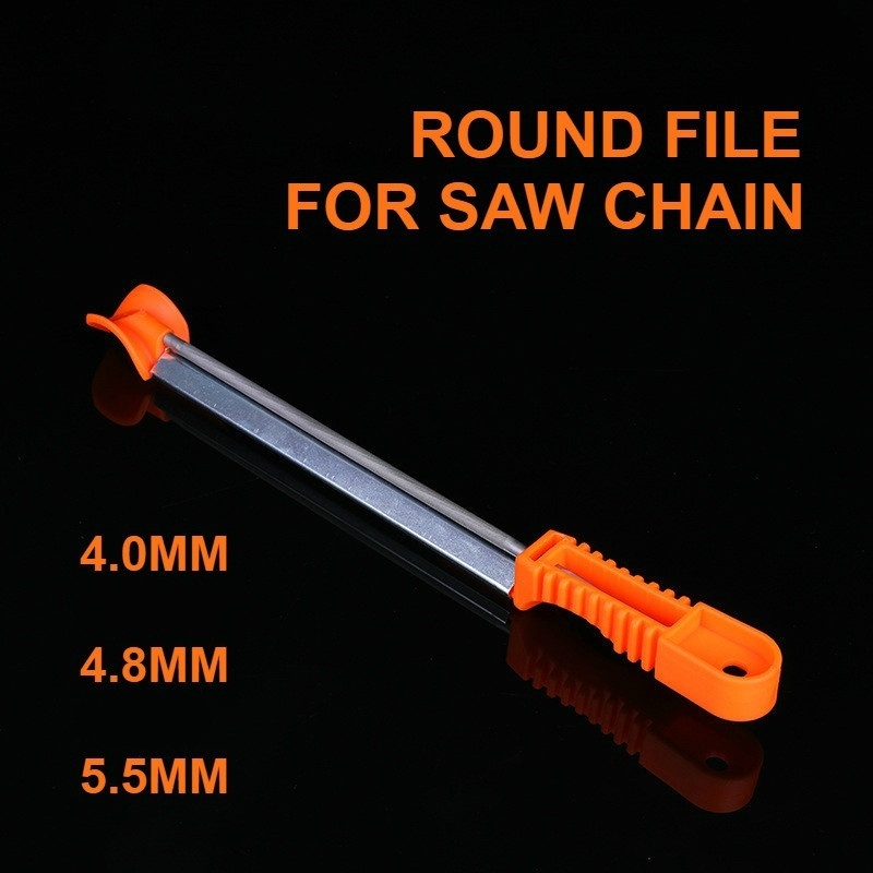 

Round file with handle and bracket 4.0mm 4.8mm 5.5mm for saw chain is available