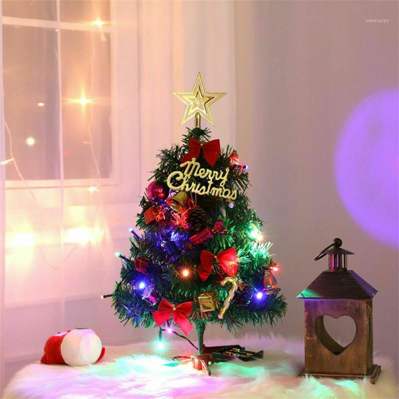 

LED Artificial Small Mini Christmas Tree Tabletop Desk Ornaments Xmas Home Decor Kids Toys Christmas Decoration For Home Party1