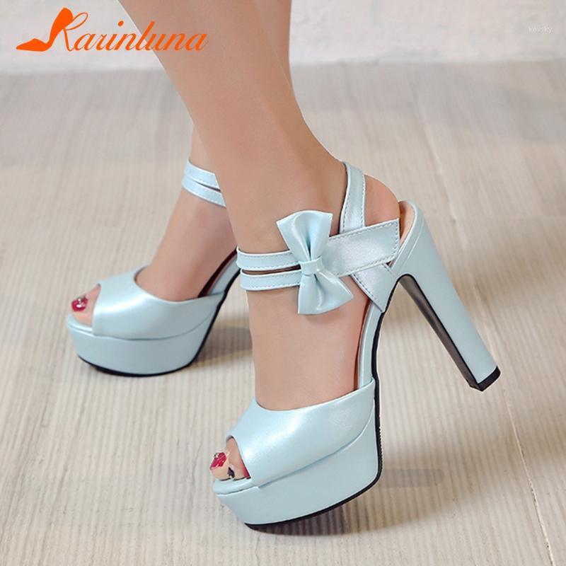 

High Quality New Arrivals Gothic Style Shoes Office Lady butterfly-knot Sweet Peep Toe Platform hook&loop Ultra High Heels Pumps1, Beige